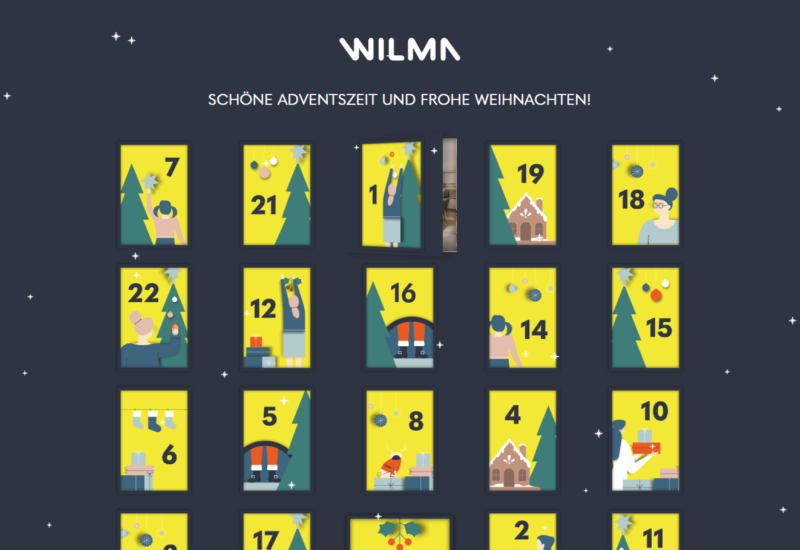 Schöne Adventszeit mit dem WILMA Adventskalender