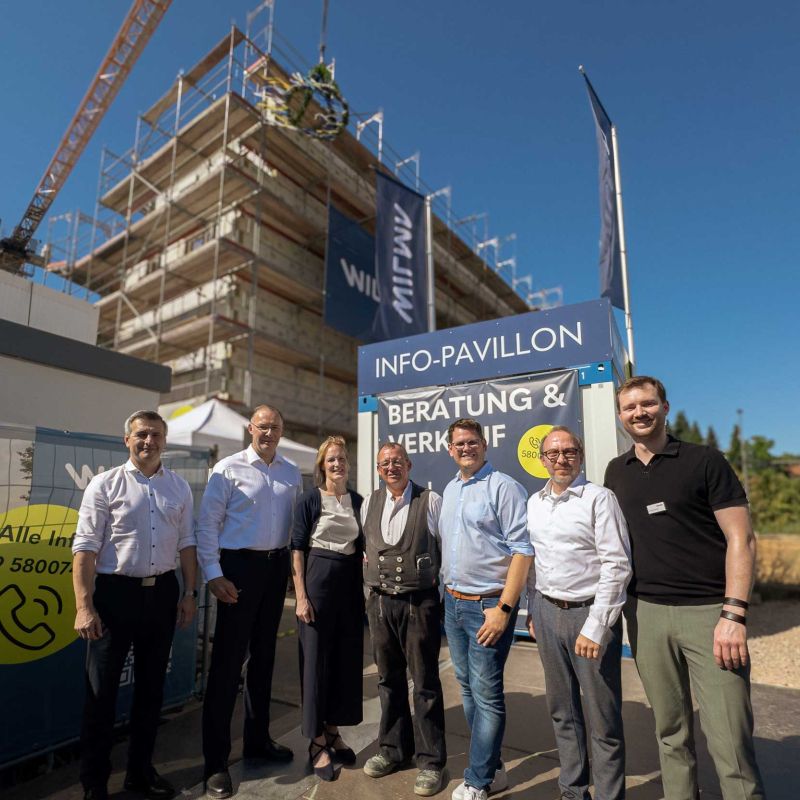 Pressebild - Richtfest für das Projekt „QURS – Quellenquartier“ in Bad Vilbel