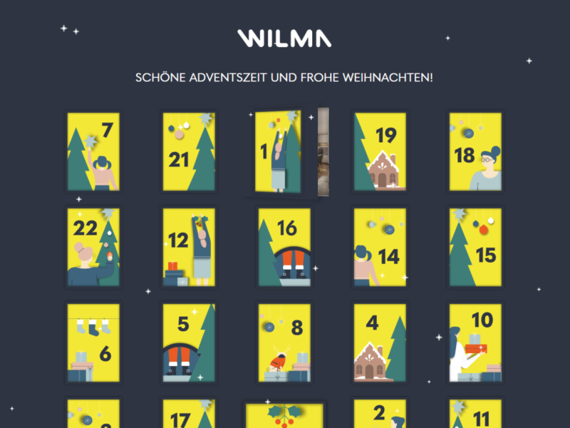 Schöne Adventszeit mit dem WILMA Adventskalender