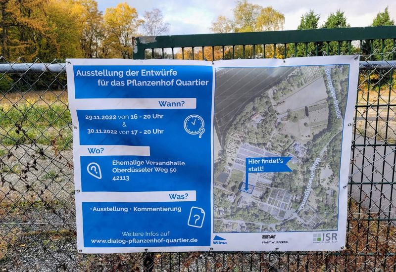 Ausstellung der Wettbewerbsentwürfe für das neue „Pflanzenhof Quartier“ in Wuppertal