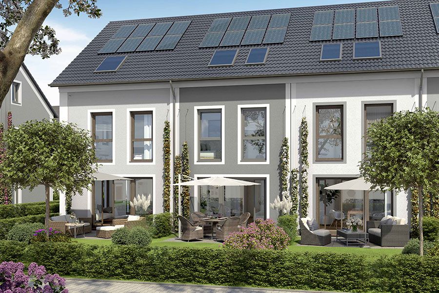 Vertriebsstart für neue Reihenhäuser mit nachhaltig-grünem Energiekonzept in den Gernsheimer „Schöffergärten“